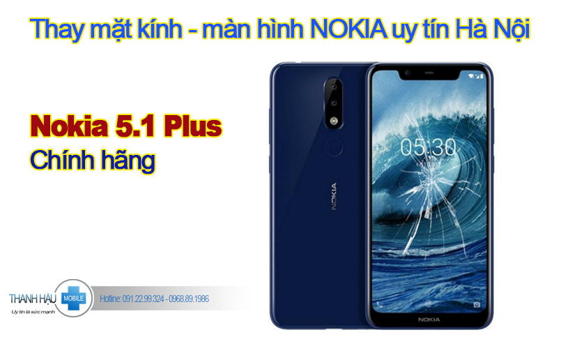 Thay mặt kính Nokia x5 5.1 Plus| Ép kính Nokia X5 giá rẻ tại Hà Nội
